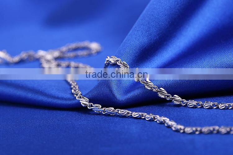 new arrivals funky flat wristed chain rhodium plated fashion necklace jewellery