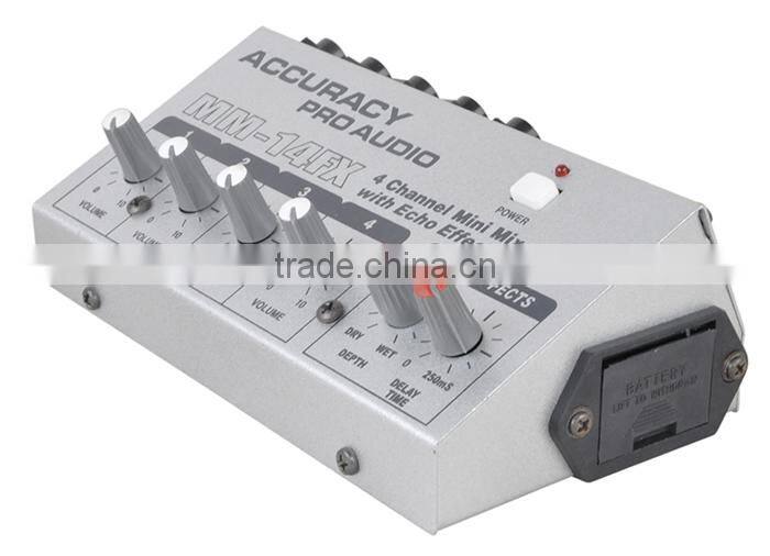4 Channels Mini Audio Mixer MM-14FX