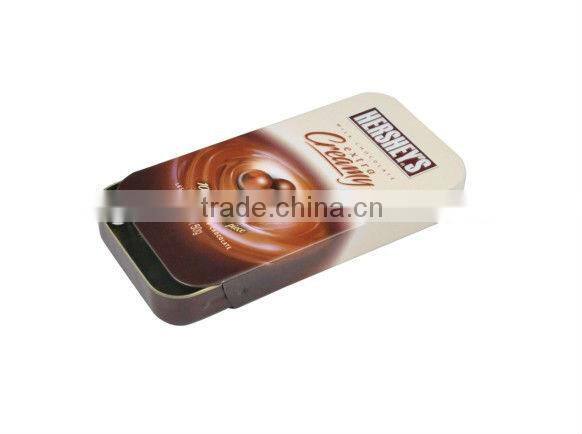Battery tin box with sliding lid