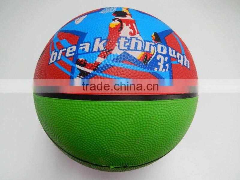Customized high quality rubber basketball size 7 for promotion