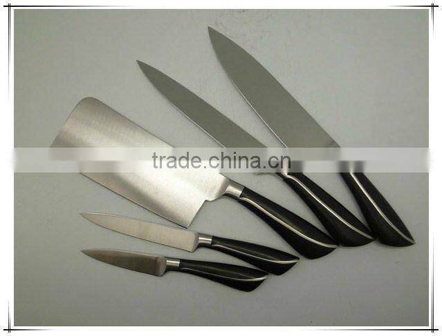 8pcs stainless steel solid handle with good quality kitchen knife