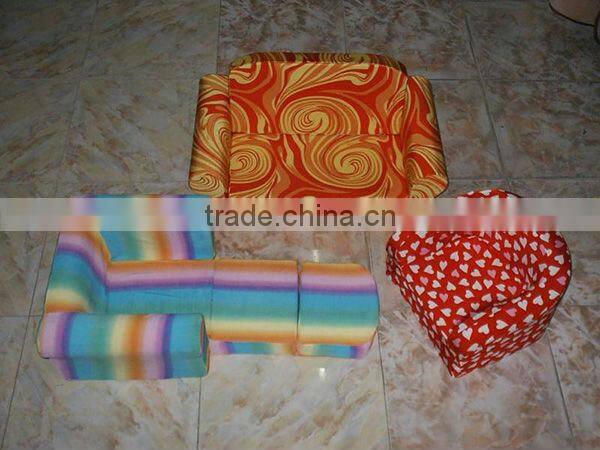 2013 Fashion New design Colorful leather floral mini kids sofa