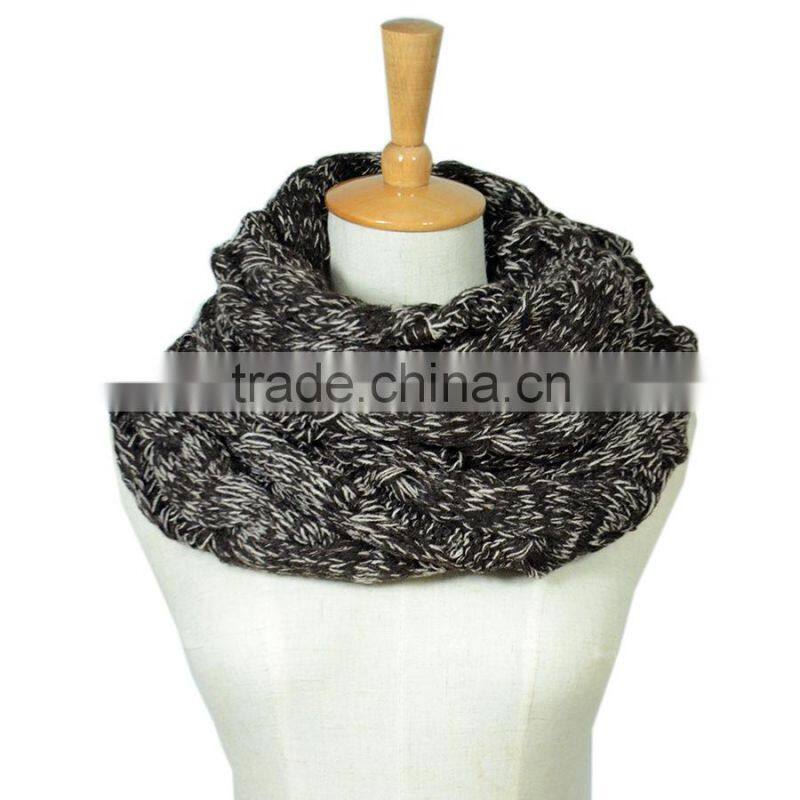 New Style Winter Men Women Fashion Colorful Infinity Acrylic Knit Hood Scarf