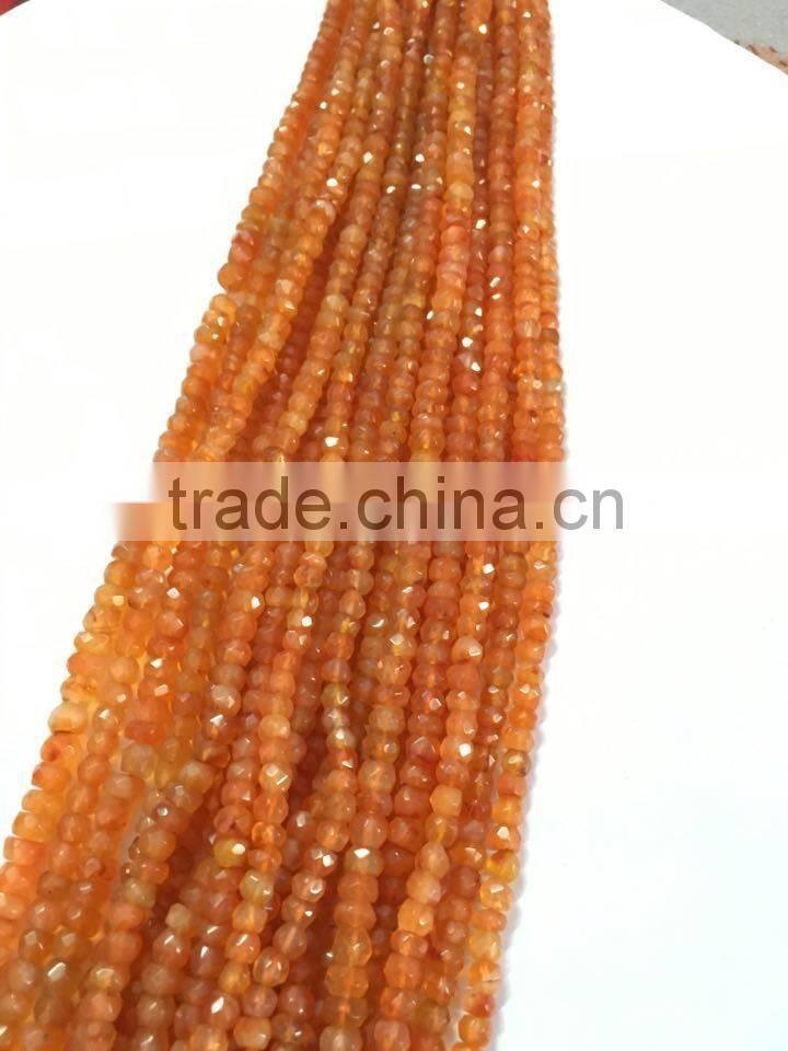 Carnelian Faceted Beads