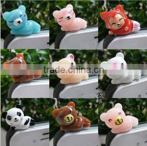 P0831 Crystal Pave Ball Earphone Jack Dust Plug,Phone Charm