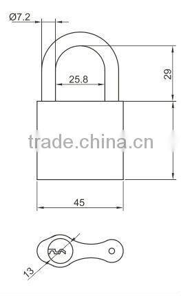 Safe Luggage Brass Padlock with Key