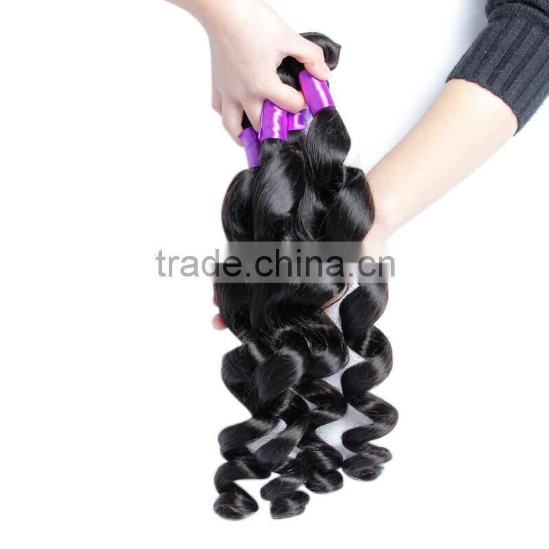 New Arrival Peru Human Hair Weave Extension, Best Selling No Tangle No Shedding Loose Wave Human Hair Weft