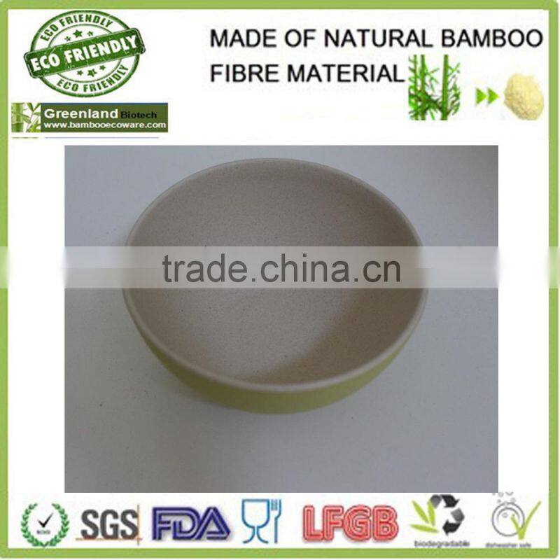 pink color hand painted bamboo fiber snack rice fruit bowl