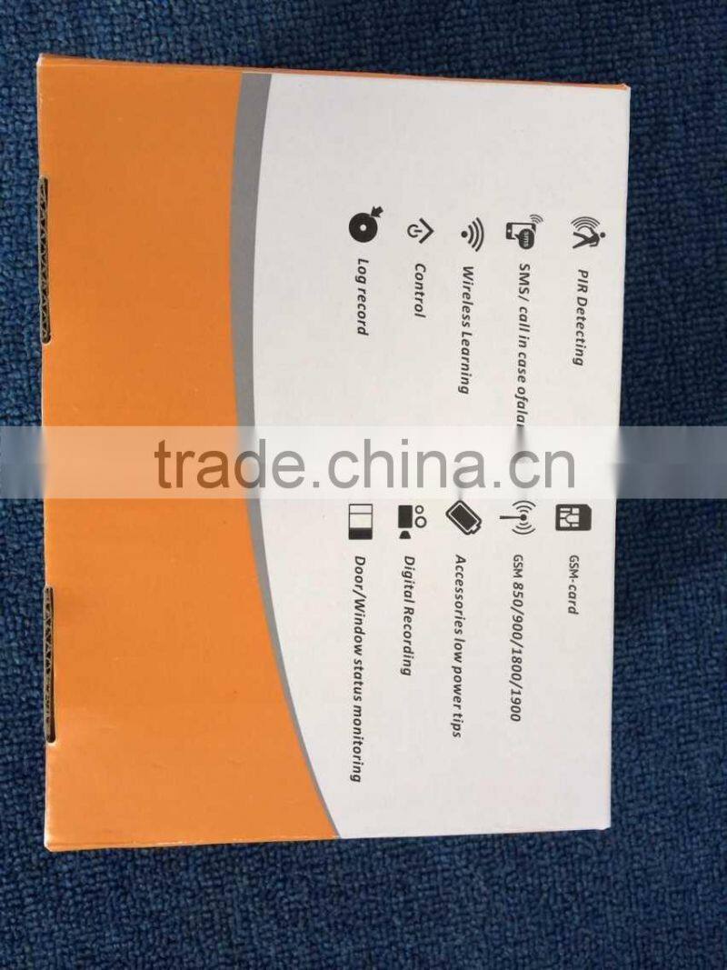 1 way relay output GSM wireless home burglar security alarm system with mobile APP remote control