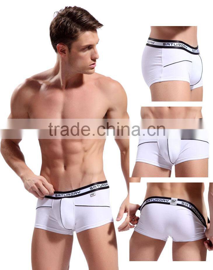 2015 New Style Fashion Sexy Plus Size Boxer For Men Breath Bamboo Fabric Underwear