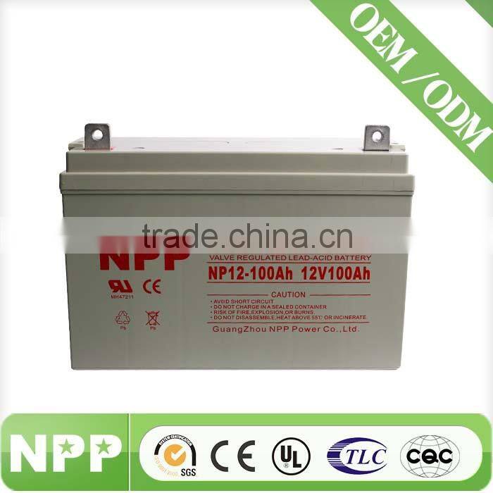 gel lead acid battery 12v 100ah for solar product
