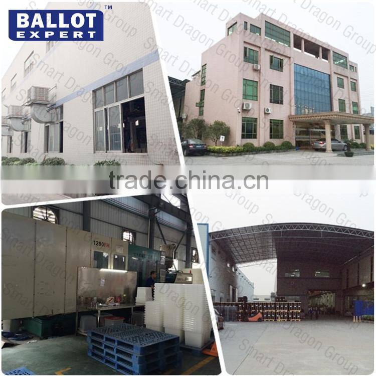 PP seals with bar code for ballot box on voting