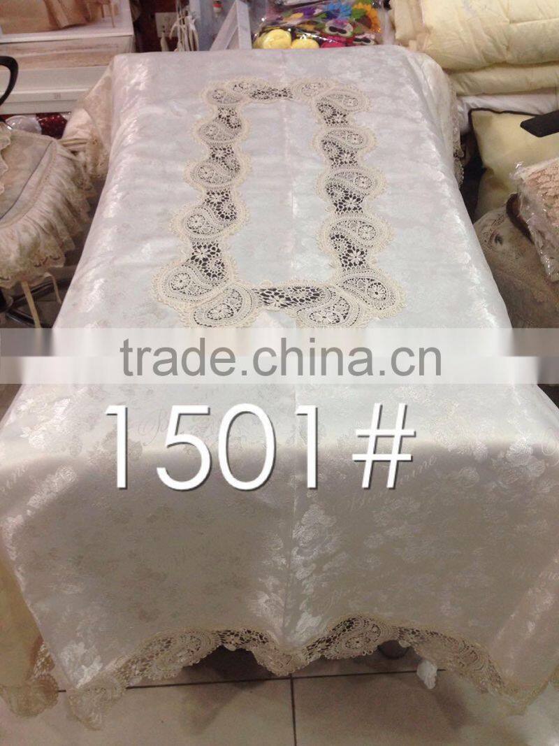 Polester Jacquard Tablecloth with competitive price