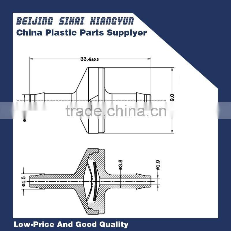 1/8" Low pressure mini plastic check valves for print