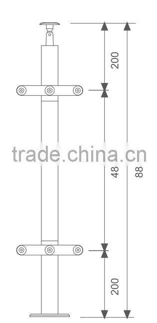 stainless steel outdoor metal stair railing/outdoor metal stair railing RP-59