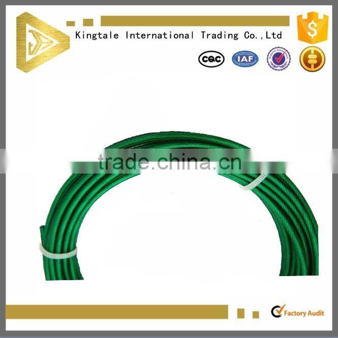 lifting carbon 3mm pvc coated galvanized elevator steel wire rope