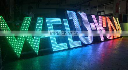 Latest design Punching metal wholesale logo light sign