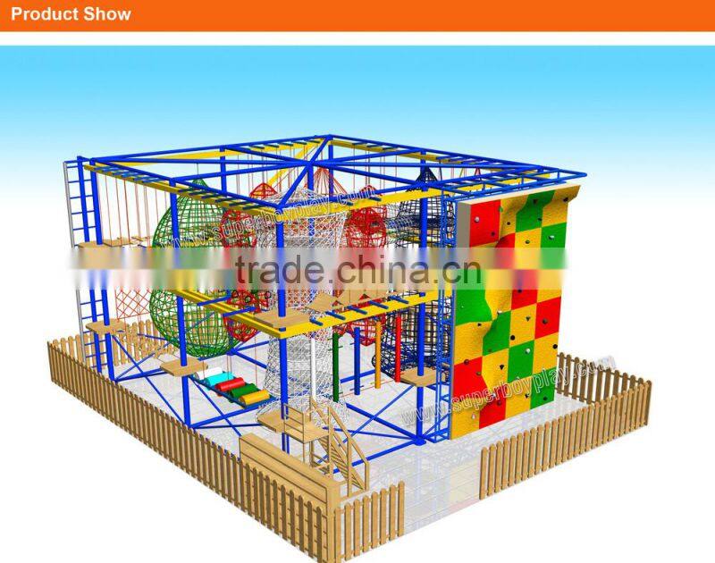 2016 Physical Training Advanture kids indoor obstacle course equipment