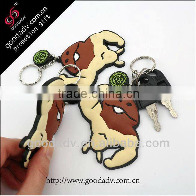 Customized advertising gifts keychain silicone keychain for world cup