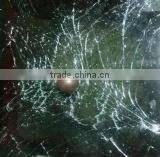 Bank laminated tempered glass window