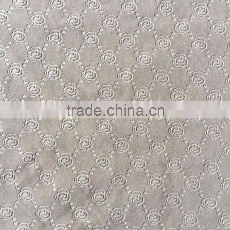 2016 new style 3D press pattern flock fabric for upholstery, cushion, bag