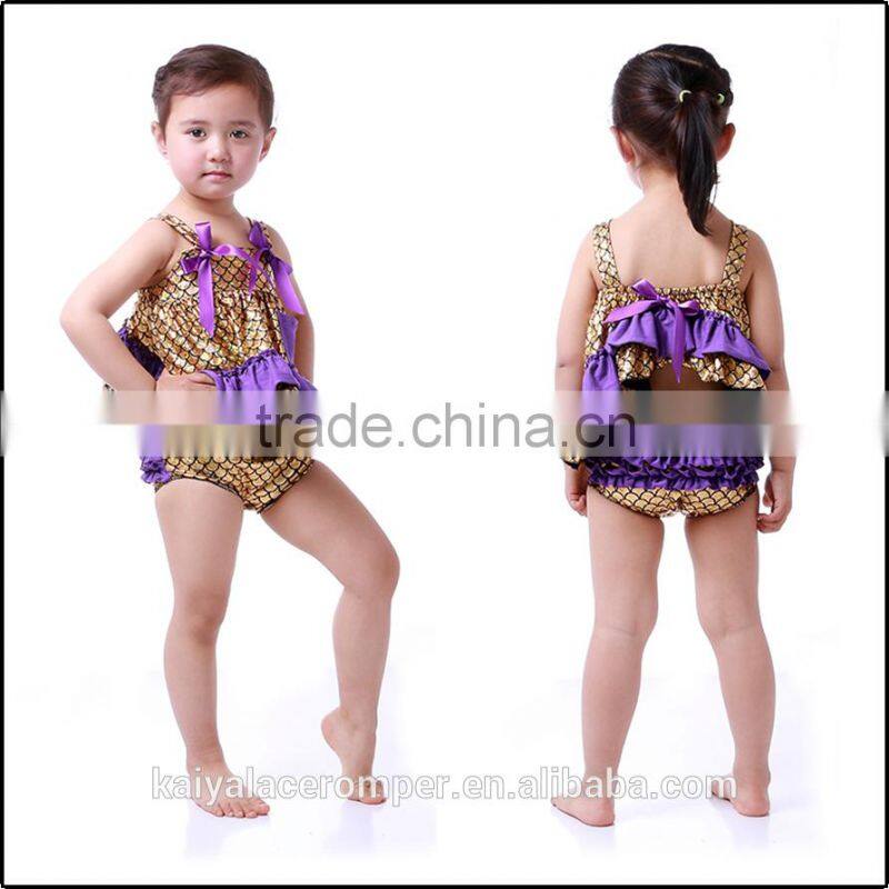 Mermaid outfits girls baby clothes swing top bloomer set infant toddler clothing