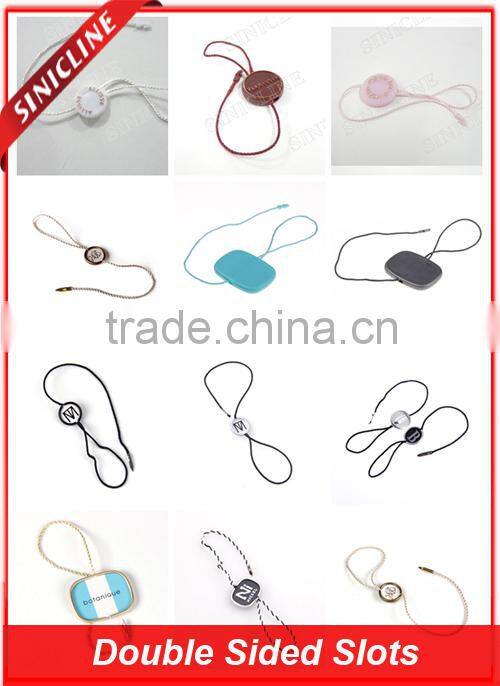 Sinicline aluminum seal tag with plastic logo for pants