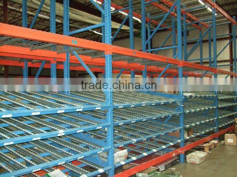 Steel production line flow rack