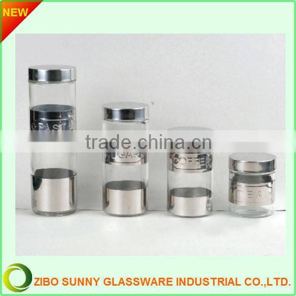 Square Glass storage jars set