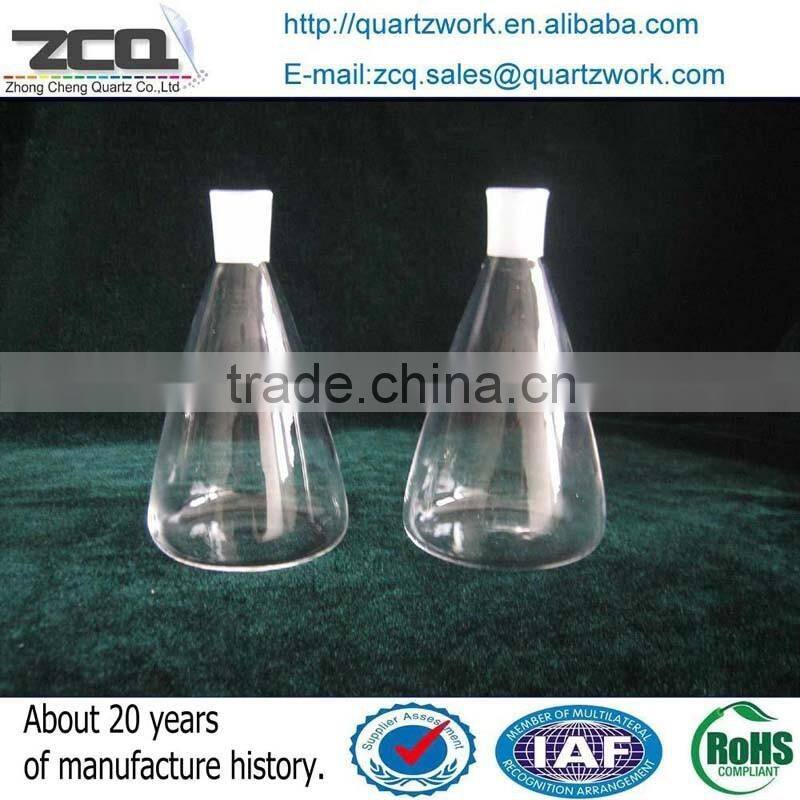 Polishing Kinds Shape Quartz Glass Lab Furnace With Glass Stopper