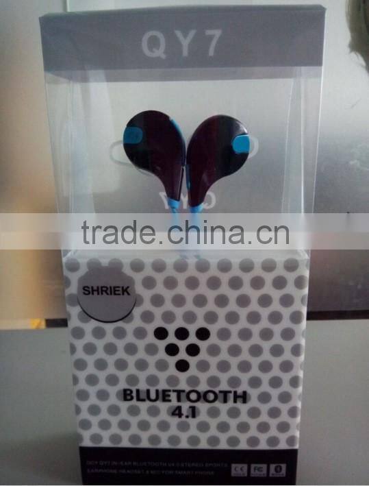 Newest wireless bluetooth headphone, stereo bluetooth Headset QY7, Sport Wireless Headphone