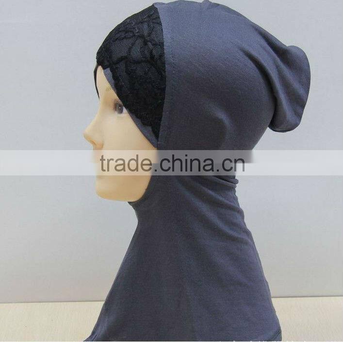 C032 new style lace criss-cross ninja inner underscarf,full underscarf to cover neck