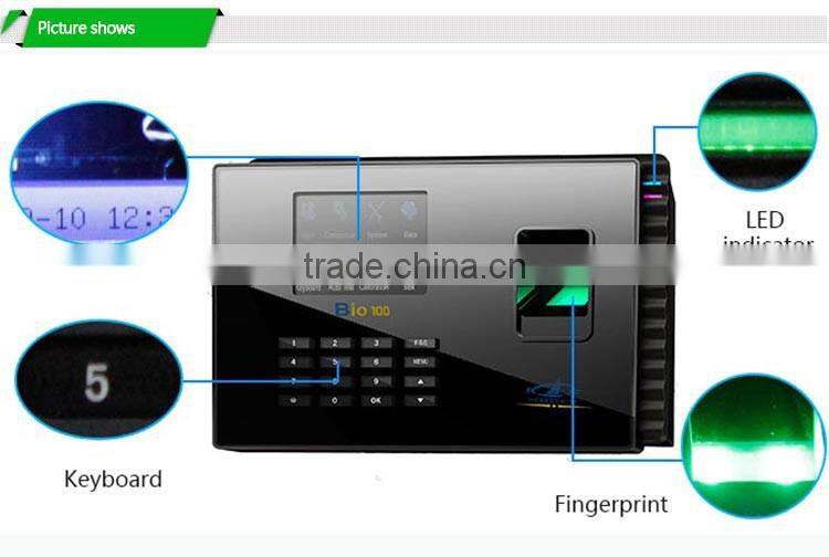 Multi Function Transaction Capacity 80,000 Manufacturer For Biometric Readers Finger And Punch Card Clock (Hf-Bio100)