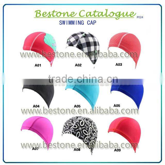 Seamless adult racer dome swimming cap, custom training water sports round swim cap