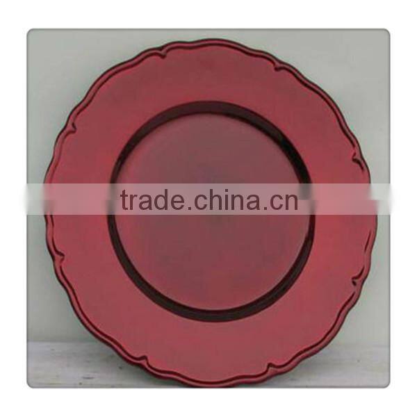 Plastic Wedding Decorative Charger Plates