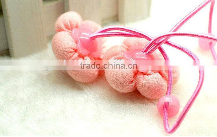 2014 New arrive kids rose flower hair band with elastic string