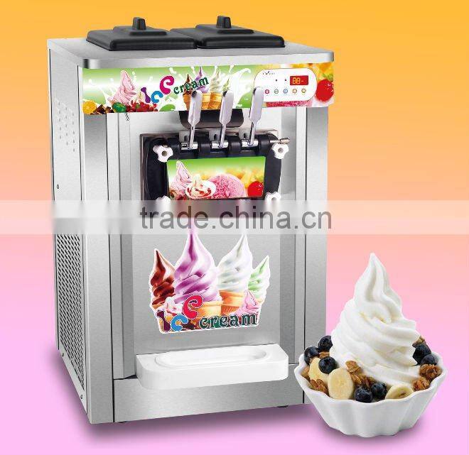 Desktop spaghetti ice cream machine 3 flavors 22~25 gallon/H