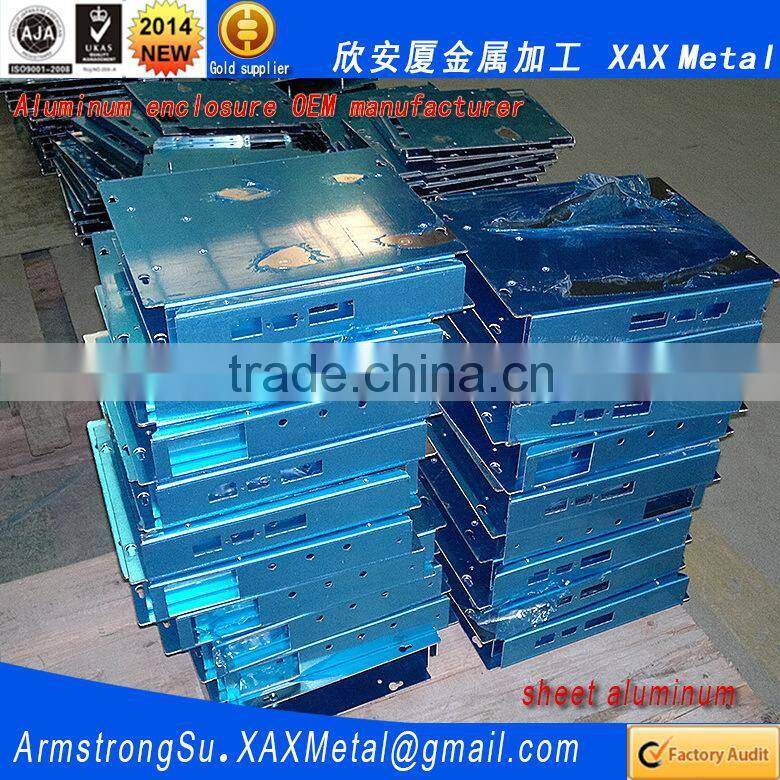 XAX14Alu OEM ODM customized laser cut bend weld sheet aluminum electric cabinet outer