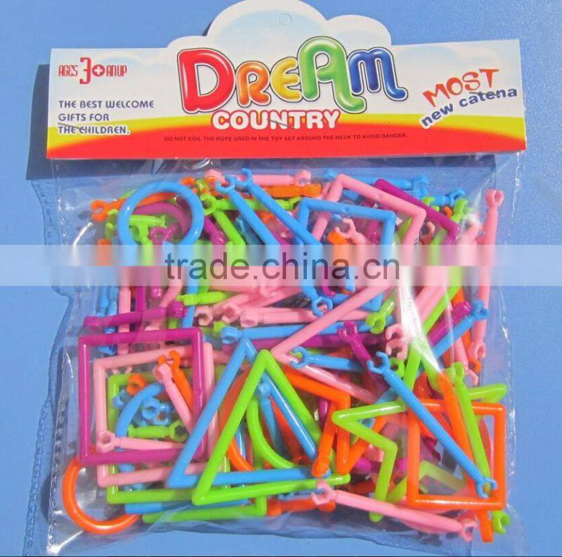 Newly intelligent diy plastic kid toy building block smart stick