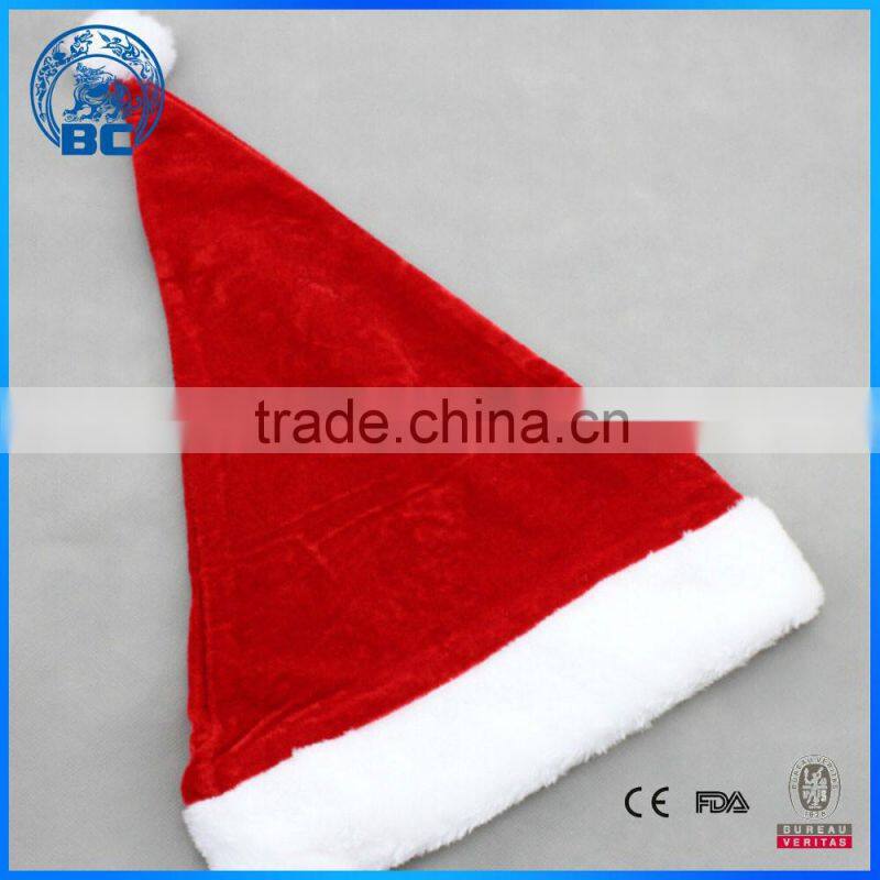 Wholesale Good Quality Plush Christmas Santa Hat Christmas Hats