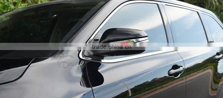 1Pair Car Rearview Mirror Decorative Sequins Trim Exterior Accessories For Toyota Highlander 2014 2015