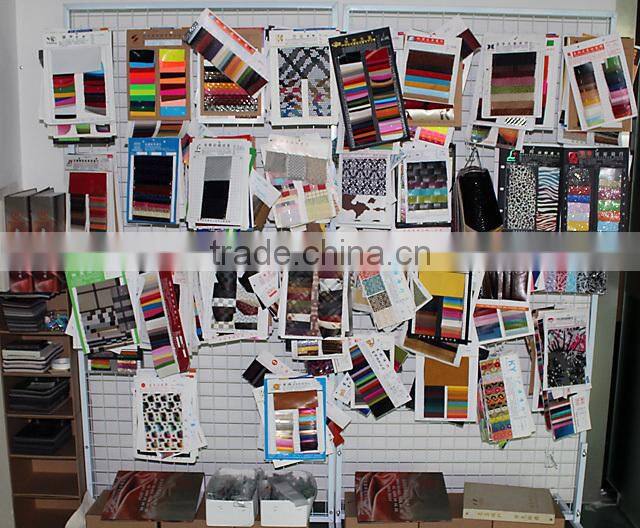 Orange Faux leather foldable ottoman box