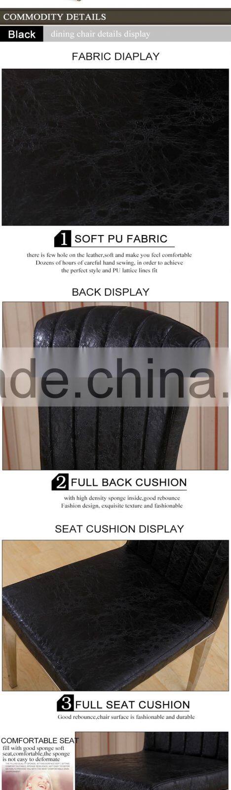 Z517 high end luxury stainless steel leather dining chair high end chair