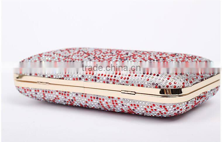 China alibaba custom print pure colour leisure ladies satin bead clutch bags for phone