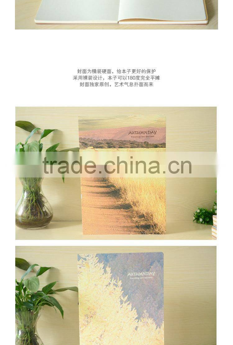 School Custom Logo Journal Blank Sketchbook Double Line While Diaries Notebook with Paper Cover