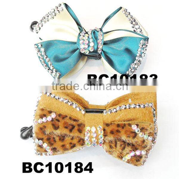fabric ribbon bow hair accessories banana clips wholesale