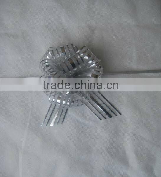 HOT SALE 16 inches Large Glossy Red Plastic POM POM Pull Ribbon Bow