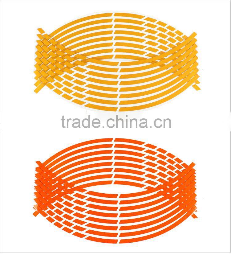 Reflective wheel stickers for motorcycle rim stripes 18 inches decoration