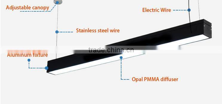 15w 30w led linear hanging celing light linear lighting led trunking system 5 years warranty