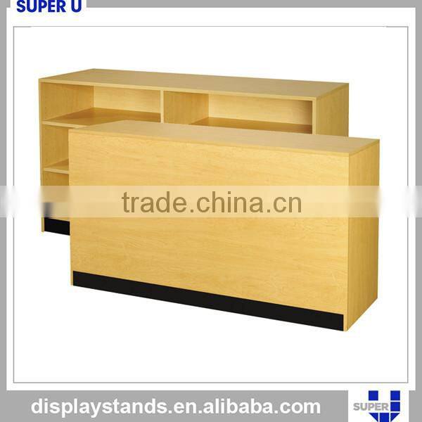 wood shop counter design white reception counter display furniture